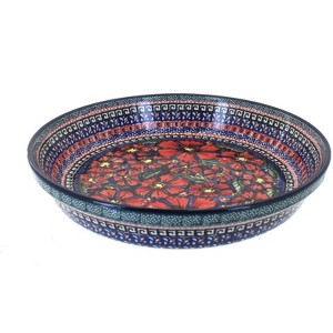 Blue Rose Polish Pottery 879 Zaklady Pie Plate - 1 of 1