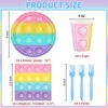 Hachikiko Pop Fidget Birthday Party Supplies,Dinner Plates and Luncheon Napkins Cups Forks Disposable Tableware Set - 2 of 4