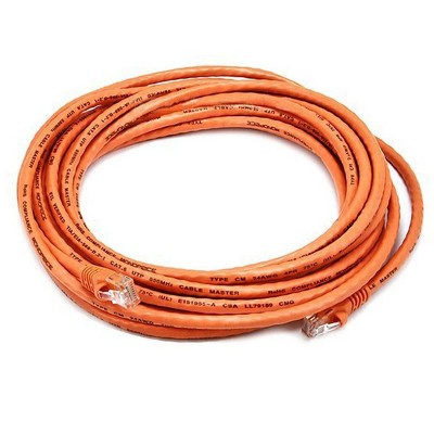 Monoprice Cat6 Ethernet Patch Cable - 20 Feet - Orange | Network Internet Cord - RJ45, Stranded, 550Mhz, UTP, Pure Bare Copper Wire, 24AWG