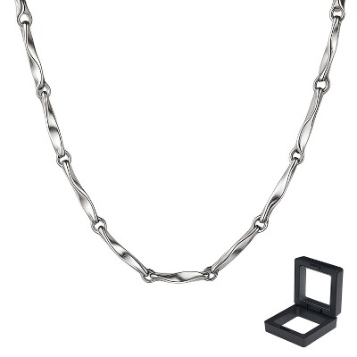925 Silver Necklace for Women - Chain Slabs Box (45cm x 0.6mm) - Gift for Bride, Mother, Valentine's Day