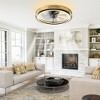 POWLIG 19.68" Gold Modern LED Ceiling Fan with Lights and Remote Control - 20W, Dimmable and Adjustable Color Temperatures - 4 of 4