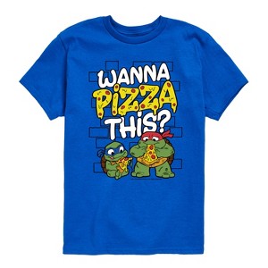 Boys' - Teenage Mutant Ninja Turtles Mutant Mayhem - Wanna Pizza This Short Sleeve Graphic T-Shirt - 1 of 4