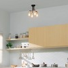 4-Light Matte Black Adjustable Socket Semi-Flush Mount Ceiling Light - Globe Electric: ETL Listed, Metal Body, No Shade - 3 of 4