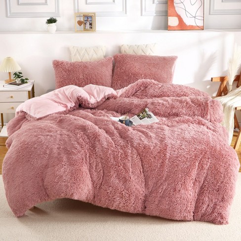 Fluffy Duvet Cover With Pillow Cover 3 Pieces Set