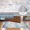 Modern Abstract Rug Washable Rug Low Pile Non-Slip Rugs for Living Room, 8'x10' Gray Blue - 4 of 4
