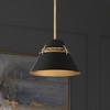 Possini Euro Design Curry 10" Modern Industrial Pendant Ceiling Light Fixture Dining Room Over Table Kitchen Island Hanging Black Gold Metal Mini - 2 of 4