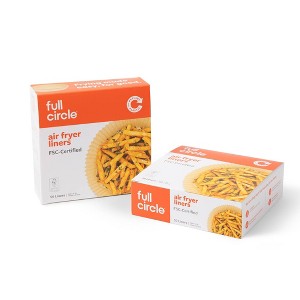 Full Circle 7.28" Air Fryer Liners - 50ct - 1 of 3