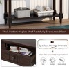 TIRAMISUBEST Traditional Design Console Table with 2 Storage Drawers and Bottom Shelf, Modern Entryway Table Sofa Table for Living Room - 4 of 4
