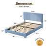 Vipbear Boucle Bed Frame,Upholstered Bed Frame With Headboard, Surface Cover Soft Cloud Bed Frame Easy Assembly, No Box Spring Required - 2 of 4