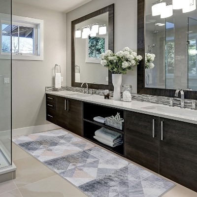 Runner Rug - Ultra-Soft Low Pile Non-Shedding Hallway Carpet with Non-Slip Backing for Entryway Kitchen Bedside Laundry Room