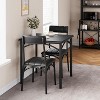 GOCAPTAIN 3 Pieces Dining Table Set for 2 - Square Kitchen Table with 2 Upholstered Chairs, Space Saving Dining Set for Apartments, Small Space - 2 of 4
