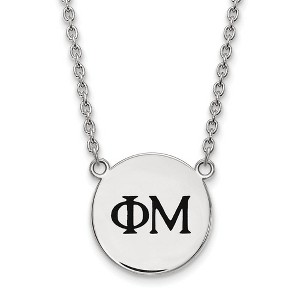 Black Bow Jewelry Sterling Silver Phi Mu Greek Life Necklace 18 Inch - 1 of 4