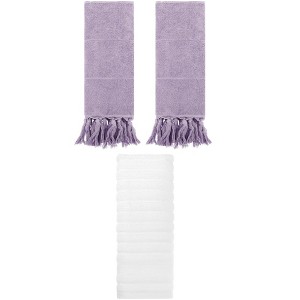 REGALWOVEN 3 Packs Solid Absorbent Soft Cotton Hand Towels 14" x 30" - 1 of 4