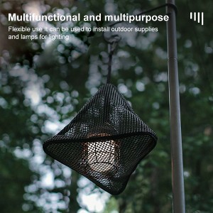 Triangle Storage Mesh Hanging Bag Foldable Kitchen Basket Picnic Tableware Drying Net Food Vegetable Organize Tool - 1 of 4