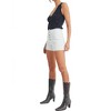 Women's Button Down Clean Hem Short - JUST BLACK DENIM - 3 of 4