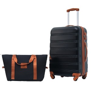 2 Piece Luggage Sets 24" Hardside Suitcase With 360° Spinner Wheels, 3 Digit TSA Lock, Hard Shell Suitcases Set With Duffle Bag For Men Women - 1 of 4