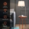 Costway End Table Lamp Bedside Nightstand Lighting with Wireless Charger Natural\Coffee - 4 of 4