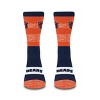 NFL Chicago Bears Mixer Crew Socks - Large: Cushioned Heel & Toe, Knit Fabric - 2 of 3