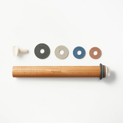 17.28 Adjustable Wood Rolling Pin Light Brown - Figmint™
