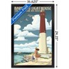 Trends International Lantern Press - New Jersey Shore, Barnegat Lighthouse Framed Wall Poster Prints - 3 of 4