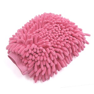 Unique Bargains Microfiber Chenille Wash Mitt Car Window Washing Cleaning Glove Duster Fuchsia 1 Pc - 1 of 3