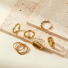 Fidget Rings for Anxiety 6pcs Stainless Steel Spinner Ring Anti Ring Spinning Moon Star Cool Stress Relieveing CZ Rings for Women Men Band Rings Set - 2 of 4
