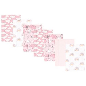 Luvable Friends Hudson Baby Flannel Burp Cloths 7pk Set - 1 of 2