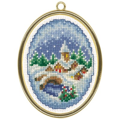 Vervaco Miniatures Counted Cross Stitch Kit 2.4"X3.2"-Winter Villages (18 Count)