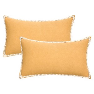 REGALWOVEN Fade-Resistant Modern Soft Solid Cushion Cases 2 Pcs - 1 of 4