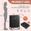 Dresser for Bedroom with 4 Drawers, Nightstand, Chest of Drawers, Tall Dresser Drawers with Sturdy Metal Frame for Hallway, Living Room, Closet - 3 of 4