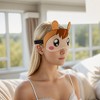 Soft Cartoon Horse Eyes Sleep Mask Orange 1 Pc - 2 of 4