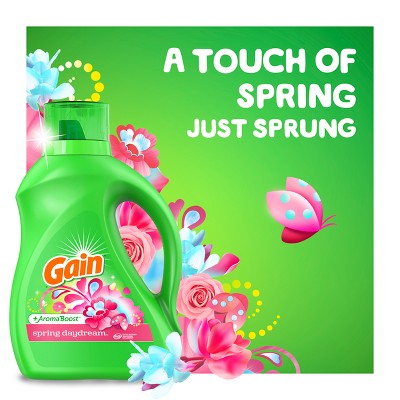 Gain + Aroma Boost Spring Daydream Scent He Compatible Liquid Laundry ...