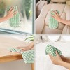 Unique Bargains 100% Cotton Checked Dishes and Table Drying Kitchen Textiles 12 Pcs - 2 of 4