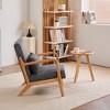 Okak Mid-Century Style Upholstered Armchair with Solid Wood Frame,Reading Leisure Chair for Living Rooms,Relaxation Areas - 2 of 4