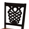 2pc Wood Gervais Two-Tone Dining Chair Set Dark Brown - Baxton Studio - 4 of 4