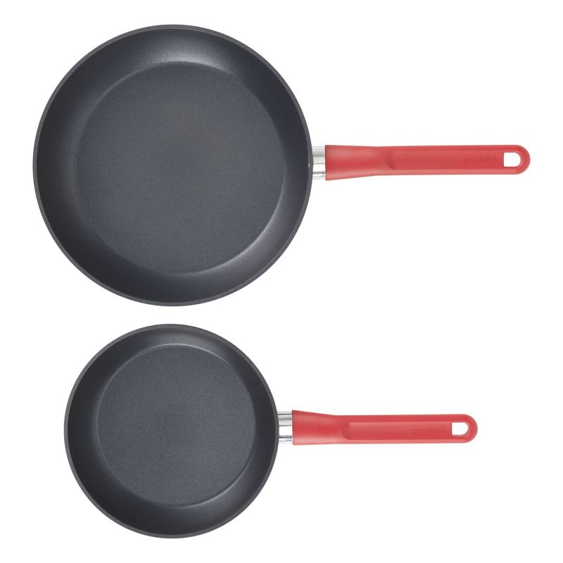 GoodCook ProEase Nonstick 8&#34; and 10&#34; 2pk Saute Pan Set Red, 4 of 10
