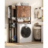 Aheaplus 7-Tier Bathroom Organizer with Adjustable Shelf, Over The Toilet Storage Cabinet with Doors and 4 Hooks - 2 of 4