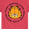 Boys' - Garfield - I'm Fine This Is Fine Short Sleeve Graphic T-Shirt - 2 of 4