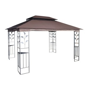 TiramisuBest 13'x10' Retractable Pergola Patio Gazebo，Canopy for Gardens/Terraces/Backyard (Beige) - 1 of 4
