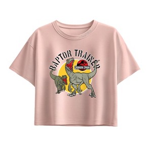 Girls' - Jurassic Park - Raptor Trainer Short Sleeve Boxy Graphic T-Shirt - 1 of 2