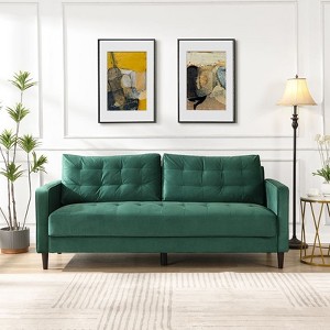 CAVINAS 74" Modern Sofa with Armrests for Living Room,2-Seater Upholstered Couch,High Resilience Love Seat Sofa,Solid Wood Frame Comfy Couch - 1 of 4