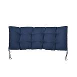 37" x 17" x 2" Sunbrella Canvas Tufted Outdoor Bench Cushion - Sorra Home