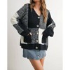 Women's Checkered Cardigan - Buttermelon - 2 of 4