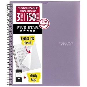 トワイライトレターセット&パンフレット Five Star 170 Sheets 3 Subject Wide Ruled Customizable Notebook