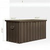 VisioGear 150GAL Outdoor Storage Deck Box with 4 Wheels, Large Patio Storage Bin for Outside Cushions, Brown, 49.41"*29.57"*27.95" - 2 of 4