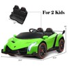 Infans 12V 2-Seater Licensed Lamborghini Kids Ride On Car w/ RC & Swing Function Green - 2 of 4