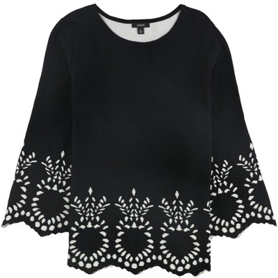 Alfani Womens Pineapple Knit Sweater