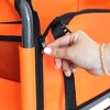 NAYSAYE Wagons 3-in-1 Folding Utility Cart with Bench Seat and All Terrain Wheels for Outdoors, Orange, 40.94"*25.2"*44.29" - 2 of 4