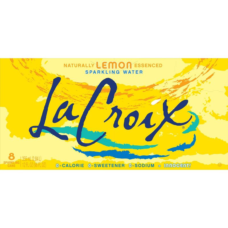 LaCroix Sparkling Water Lemon - 8pk/12 fl oz Cans, 6 of 12