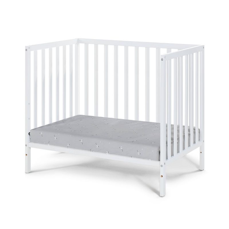 Suite Bebe Palmer 3-in-1 Convertible Mini Crib with Mattress Pad - White, 6 of 8